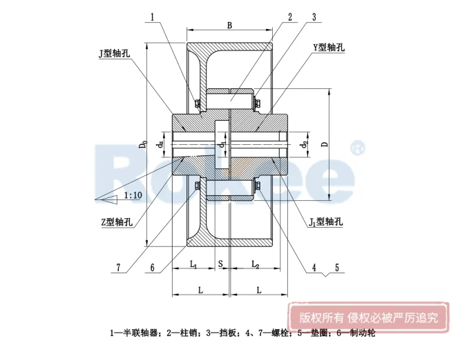 LXZ联轴器,HLL联轴器,LXZ弹性柱销联轴器,HLL弹性柱销联轴器,LXZ弹性联轴器,HLL弹性联轴器,带制动轮弹性柱销联轴器